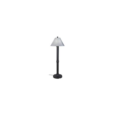 Brilliantbulb Seaside Black Body & Canvas Granite Sunbrella Shade Fabric Floor Lamp BR2632124